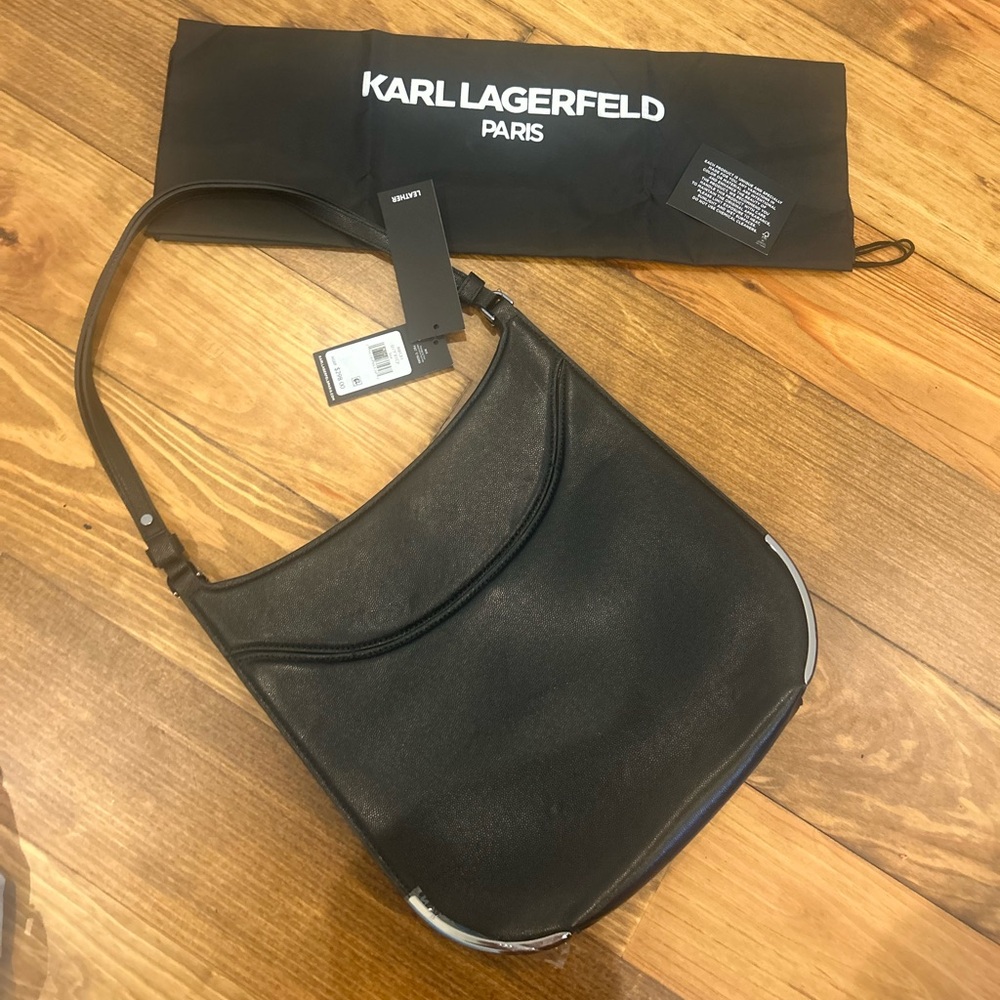 Karl Lagerfeld black hobo purse